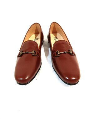 Manelli Girls Shoes Size 2 USA 33 EU New Loafers Slip On Flats Brown Buckle